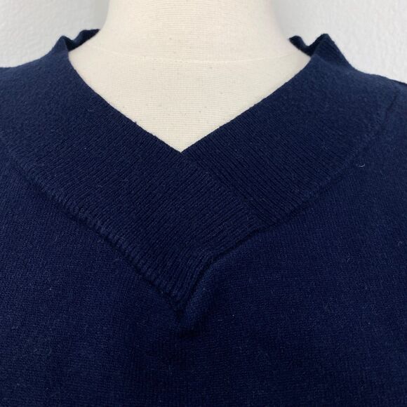 Yumomo Dark Blue Soft Knit Bodycon Dress Sm Knee Length Long Sleeves Chic Goth - Picture 6 of 10